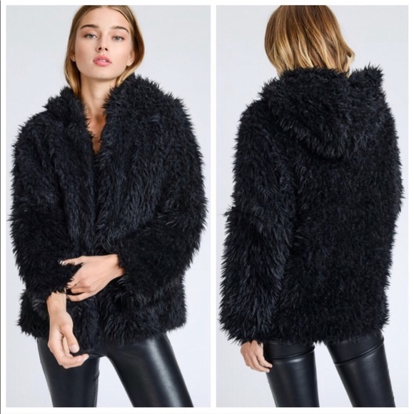 Jackets & Blazers - Black Faux Fur Coat